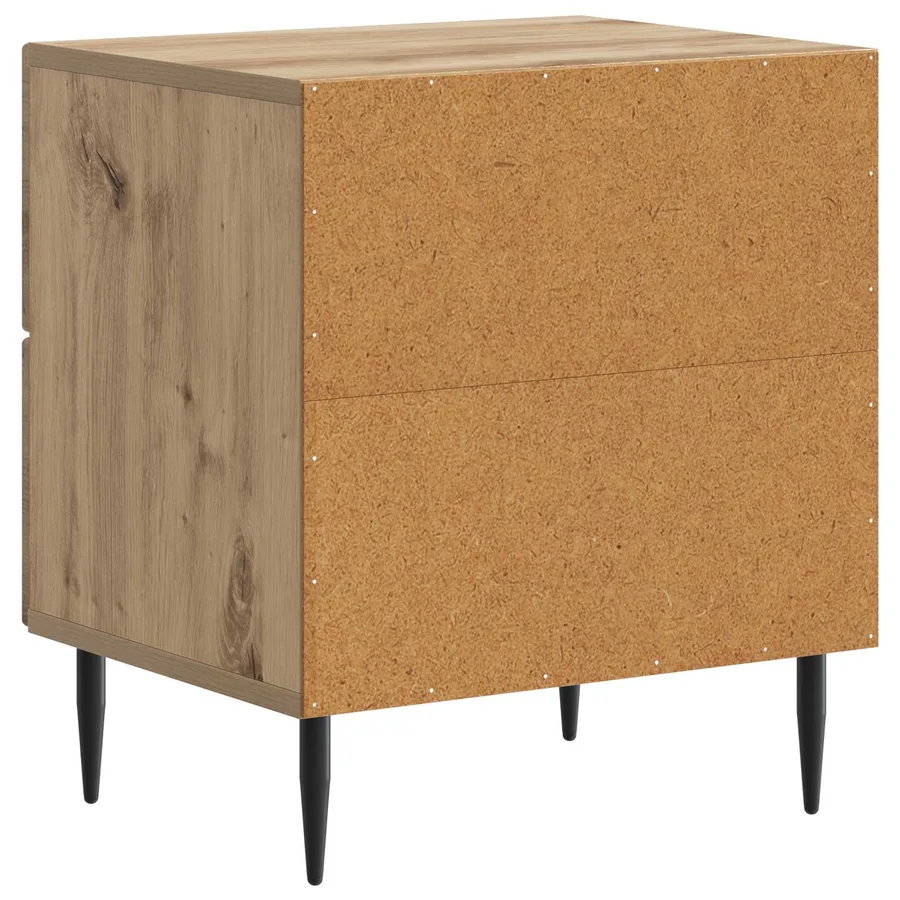 Cabinet de chevet 2 pc Chêne artisanal 43 x 34,5 x 47,5 cm - 9