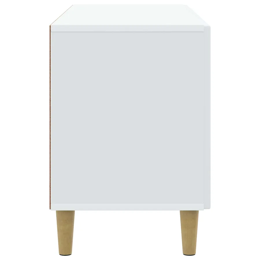Meuble TV Blanc 99 x 34,5 x 50 cm Bois d'ingénierie - 7
