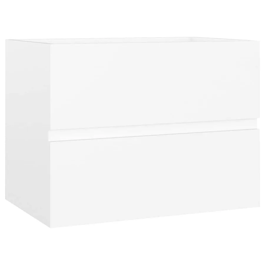 Ensemble de meubles de salle de bain blanc bois d'ingénierie - 11
