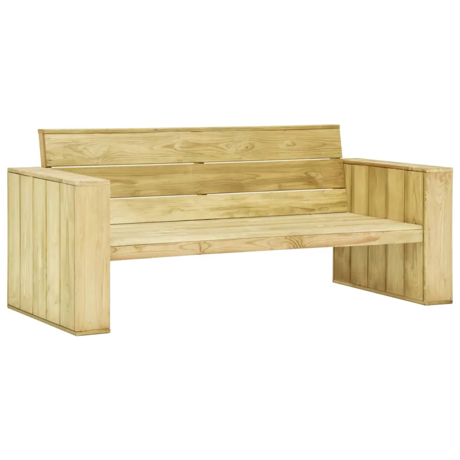 Salon de jardin 3 pcs avec coussins bois de pin imprégné - 2