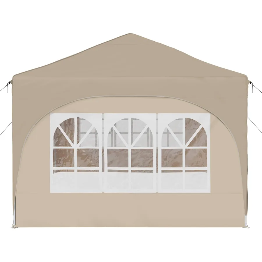 Tente de fête pop-up 575 x 288 x 245 cm Crème Tissu Oxford - 6