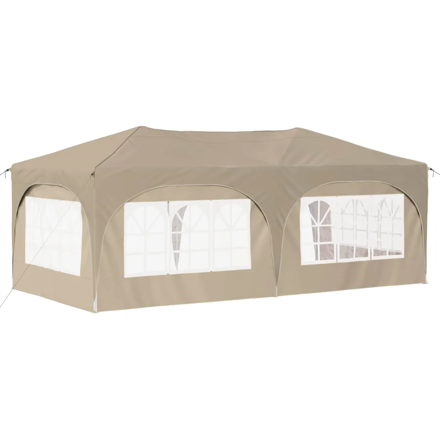 Tente de fête pop-up 575 x 288 x 245 cm Crème Tissu Oxford - 7