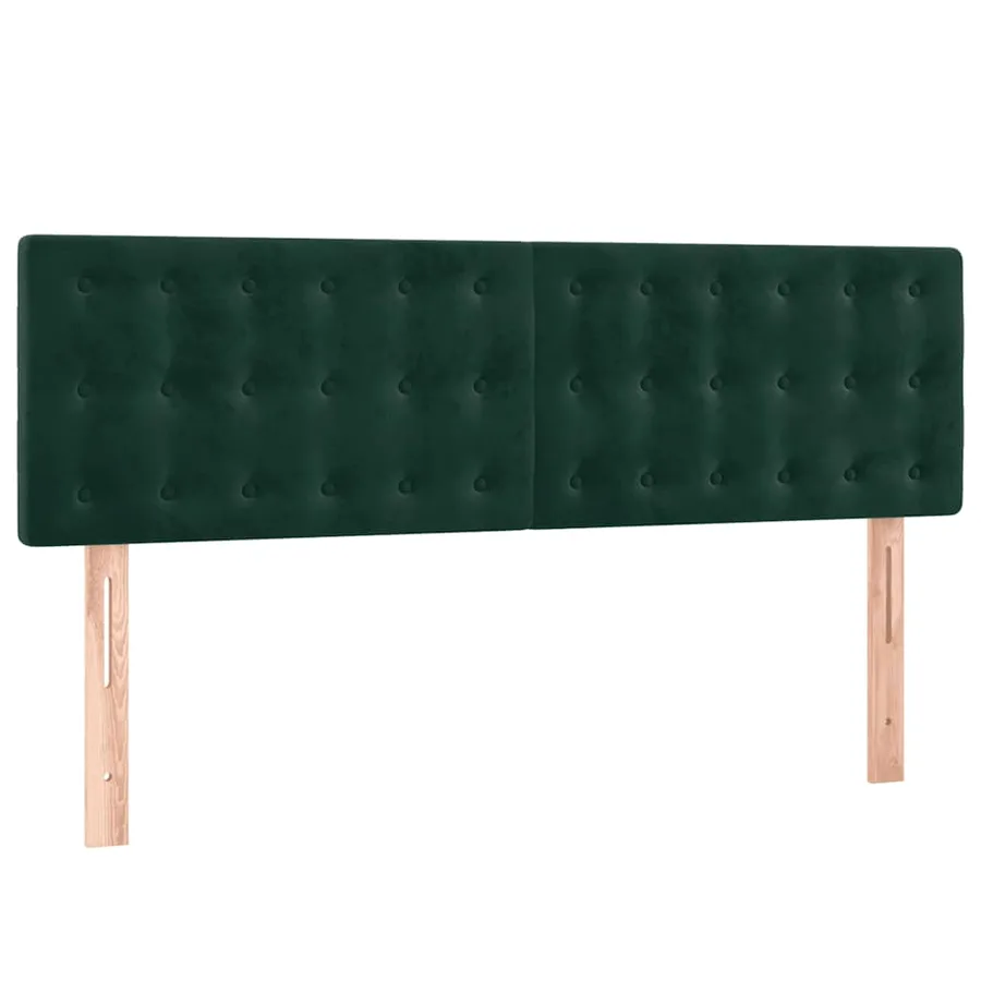 Sommier à lattes de lit et matelas Vert foncé 140x200cm Velours - 6