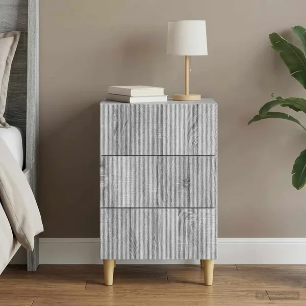Cabinet de chevet avec tiroir Sonoma gris 43 x 41 x 66,5 cm
