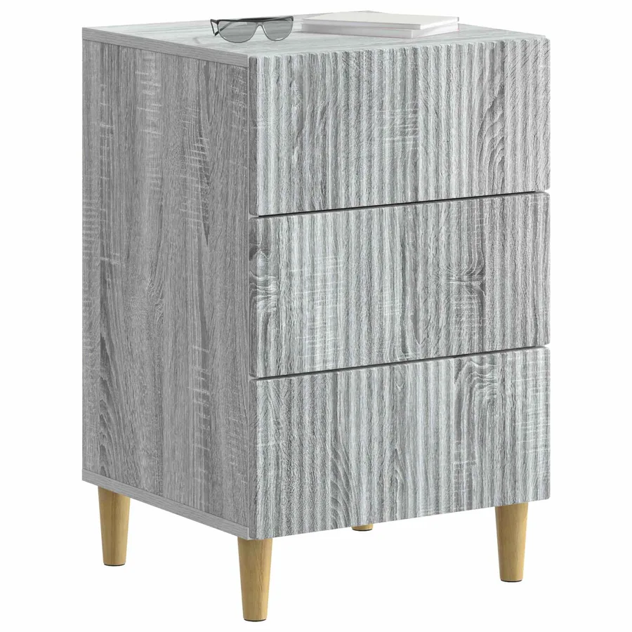 Cabinet de chevet avec tiroir Sonoma gris 43 x 41 x 66,5 cm - 3