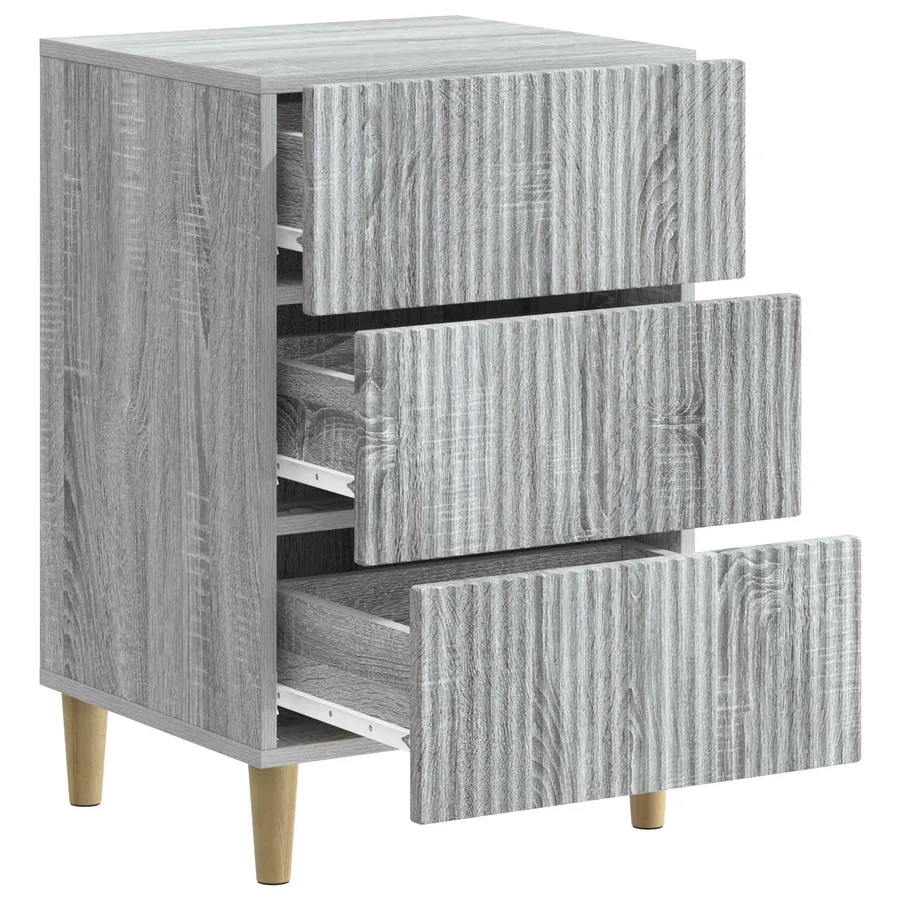 Cabinet de chevet avec tiroir Sonoma gris 43 x 41 x 66,5 cm - 4