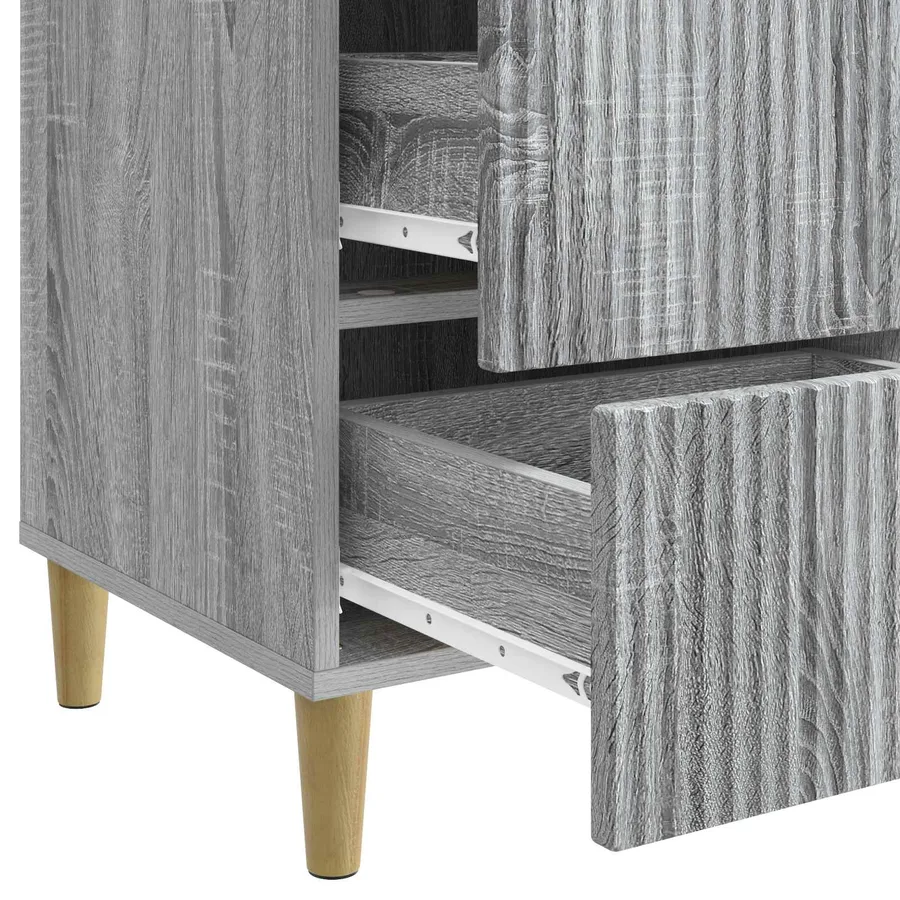 Cabinet de chevet avec tiroir Sonoma gris 43 x 41 x 66,5 cm - 9