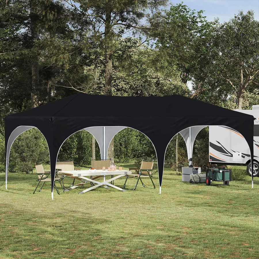 Tente de fête pop-up 575 x 288 x 245 cm Anthracite Tissu Oxford