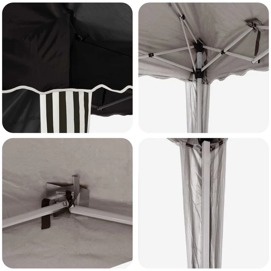 Tente de fête pop-up 575 x 289 x 245 cm Noir - 10