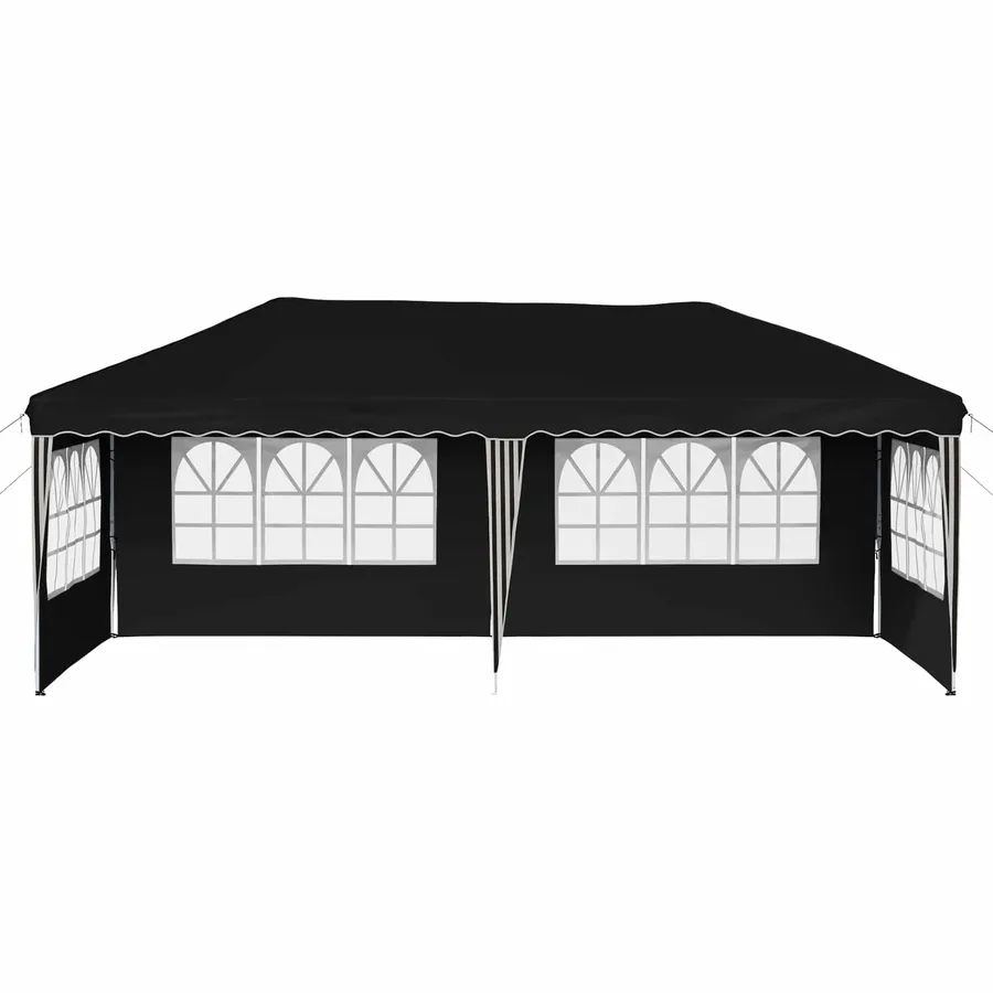Tente de fête pop-up 575 x 289 x 245 cm Noir - 5