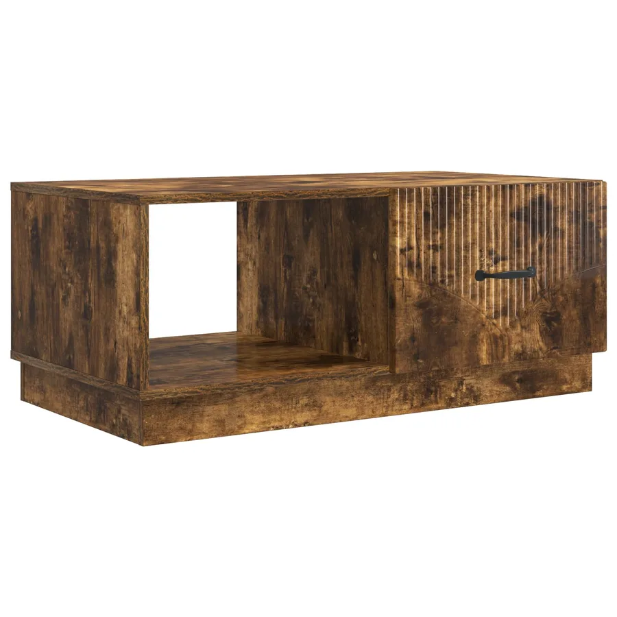 Table basse Chêne fumé 90 x 50 x 37 cm Bois d'ingénierie - 2