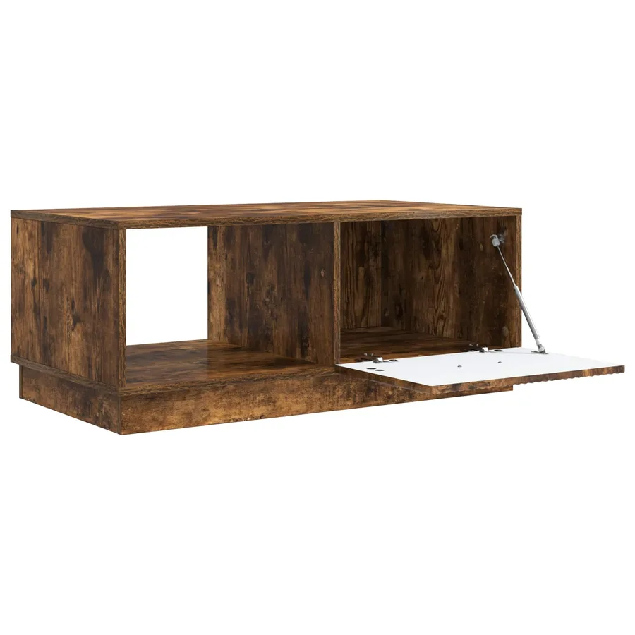 Table basse Chêne fumé 90 x 50 x 37 cm Bois d'ingénierie - 4