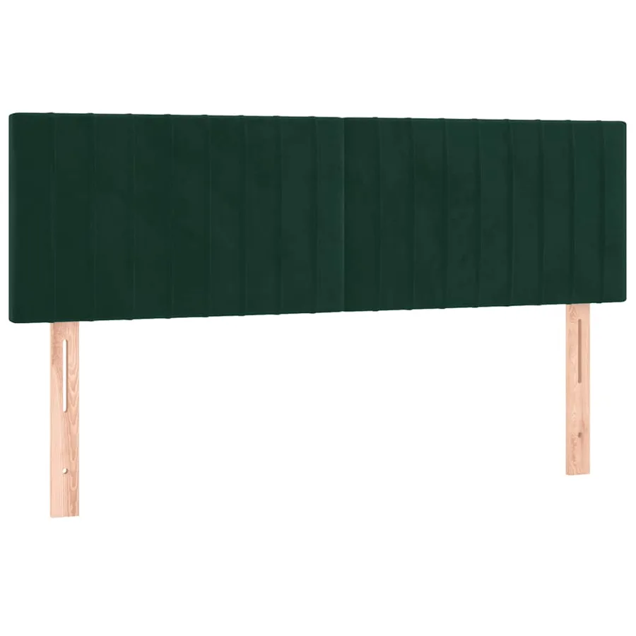 Sommier à lattes de lit et matelas Vert foncé 140x200cm Velours - 6