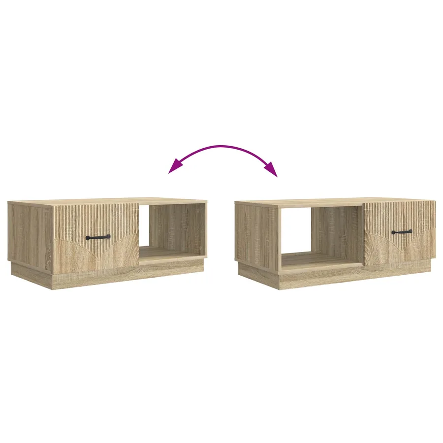 Table basse Chêne Sonoma 90 x 50 x 37 cm Bois d'ingénierie - 10
