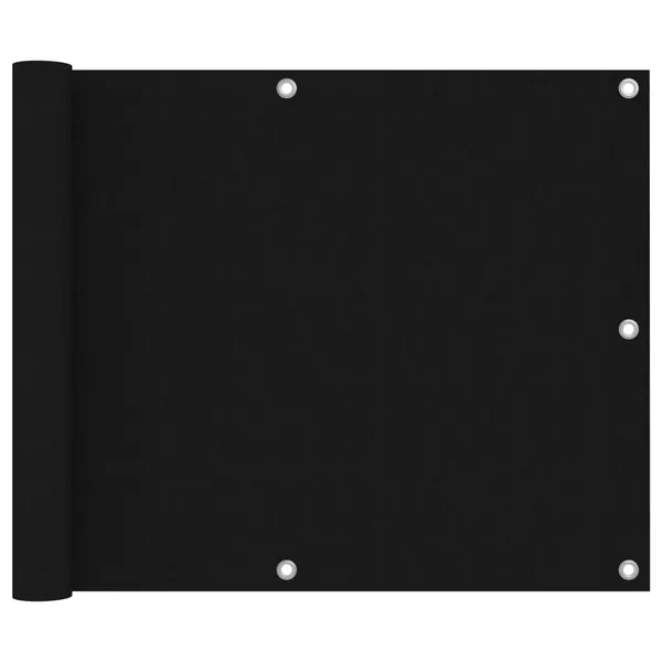 Écran de balcon Noir 75x300 cm Tissu Oxford