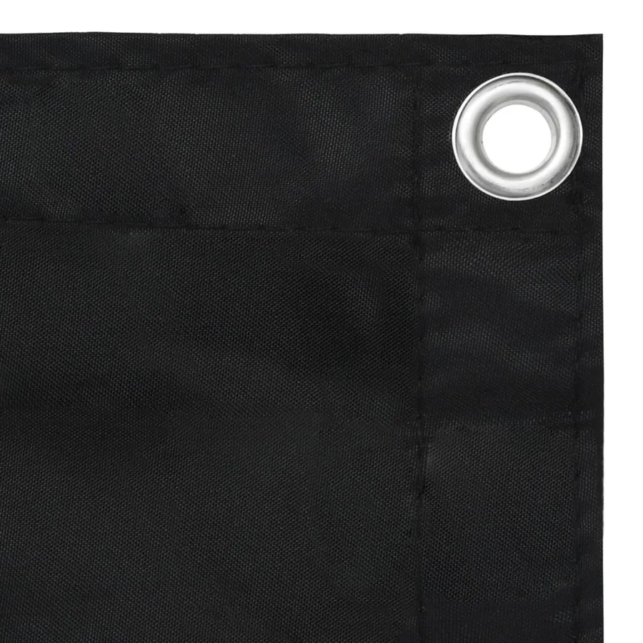 Écran de balcon Noir 75x300 cm Tissu Oxford - 3