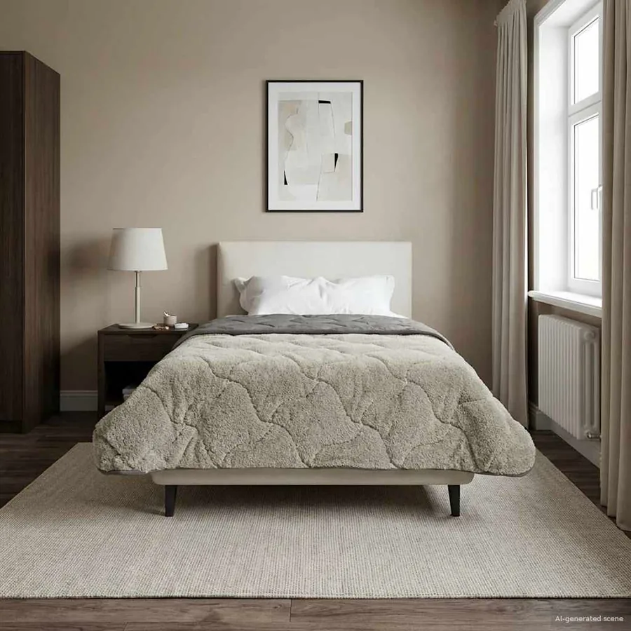 Duvet d'hiver Matelassé Gris clair 135 x 200 cm