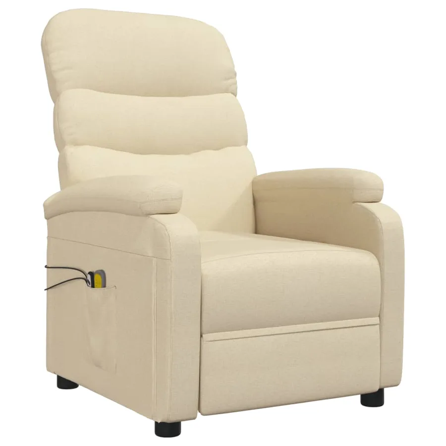 Fauteuil électrique de massage Crème Tissu - 3