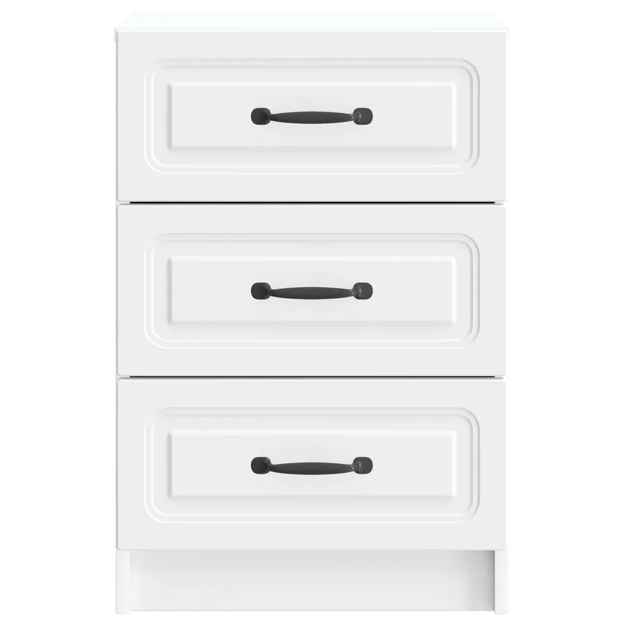 Cabinet de chevet Blanc 43 x 41 x 63,5 cm Bois d'ingénierie - 5