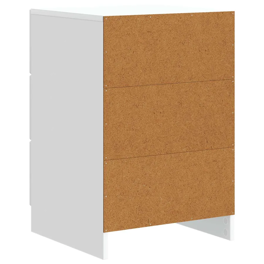 Cabinet de chevet Blanc 43 x 41 x 63,5 cm Bois d'ingénierie - 7