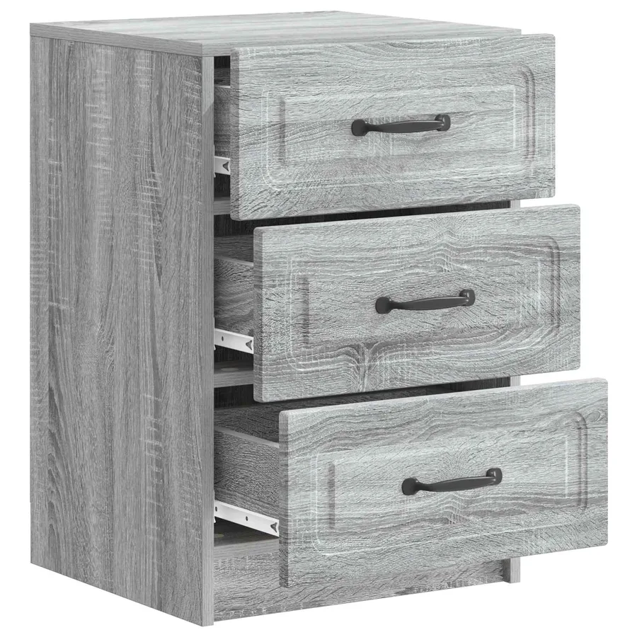 Cabinet de chevet avec tiroir Sonoma gris 43 x 41 x 63,5 cm - 4