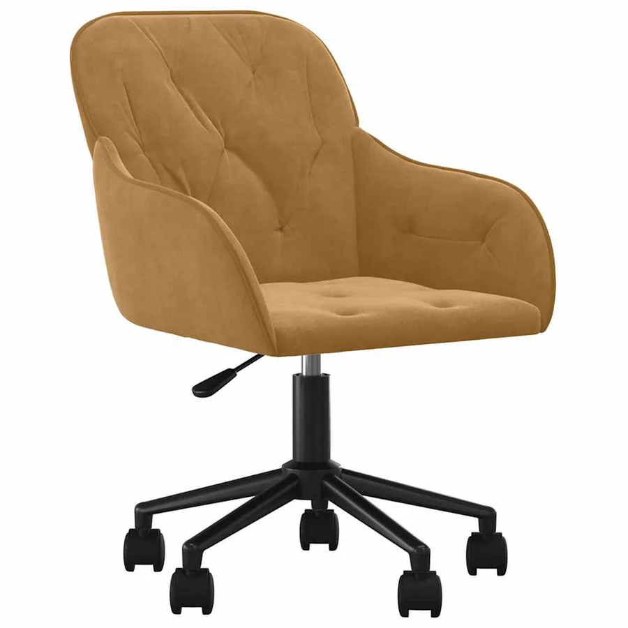Chaises pivotantes à manger lot de 2 Marron Velours - 3