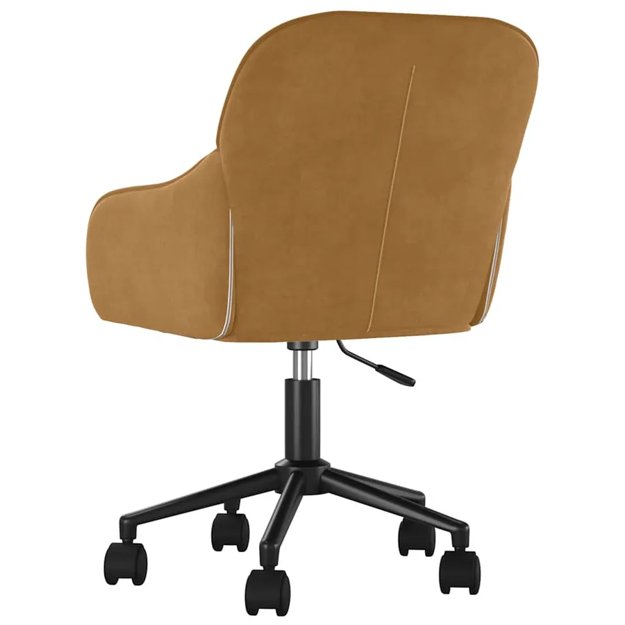 Chaises pivotantes à manger lot de 2 Marron Velours - 6