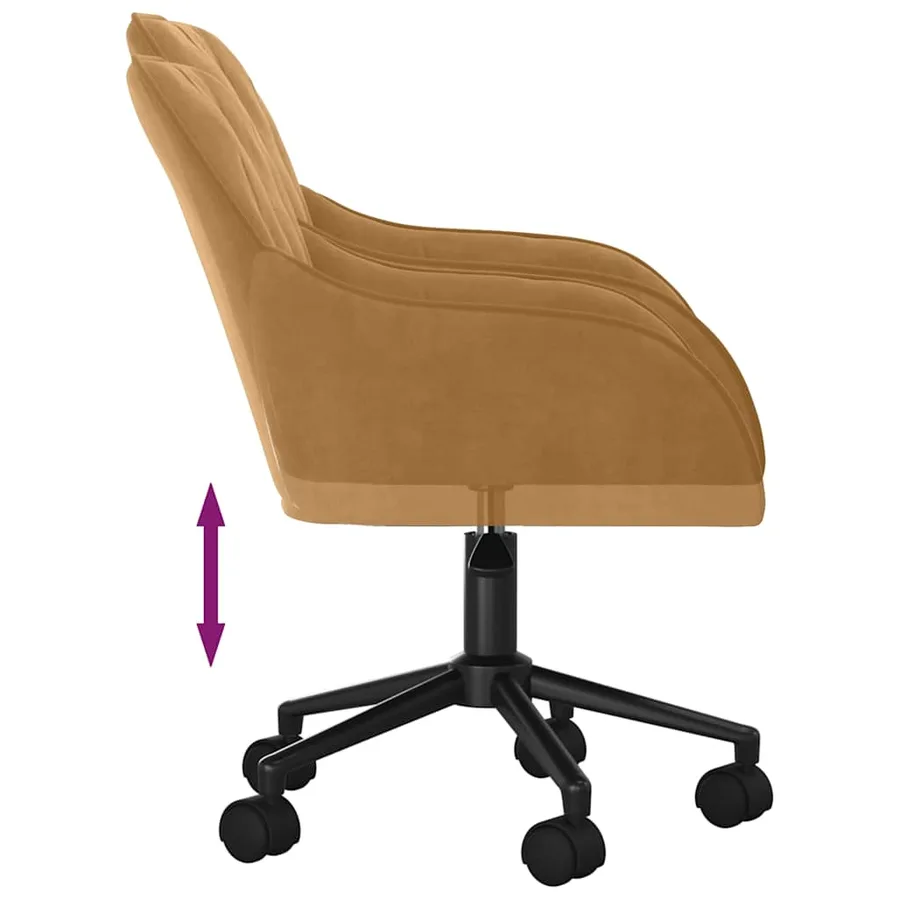 Chaises pivotantes à manger lot de 2 Marron Velours - 7