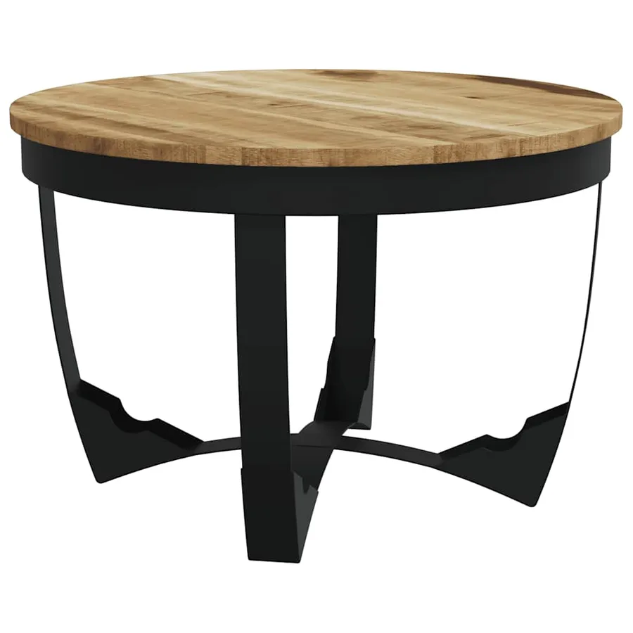Table basse bois de manguier brut 60x40 cm - 2