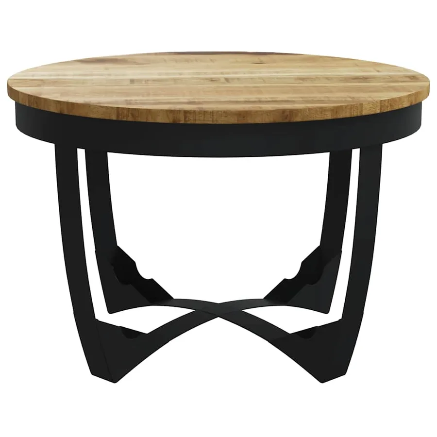 Table basse bois de manguier brut 60x40 cm - 5
