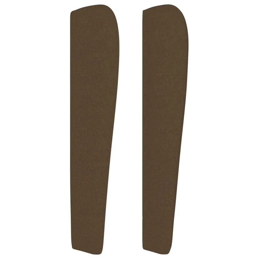 Tête de lit avec oreilles Marron foncé 83x23x118/128 cm Tissu - 4