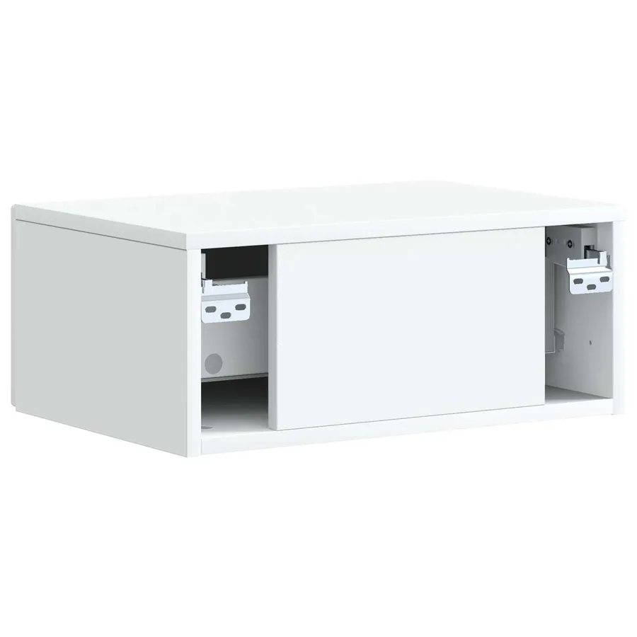 Cabinet de chevet avec tiroir 2 pcs Blanc 49 x 34,5 x 20 cm - 9