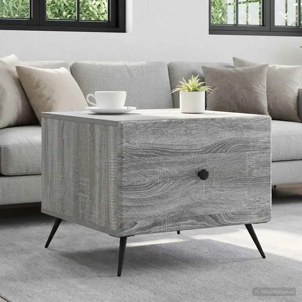 Table basse Sonoma gris 49 x 50 x 40 cm Bois d'ingénierie