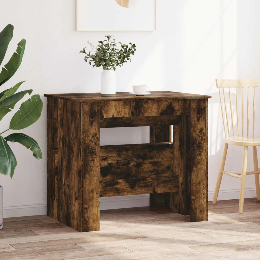 Table à dîner 180 x 85 x 75 cm Bois d'ingénierie Chêne fumé - 4