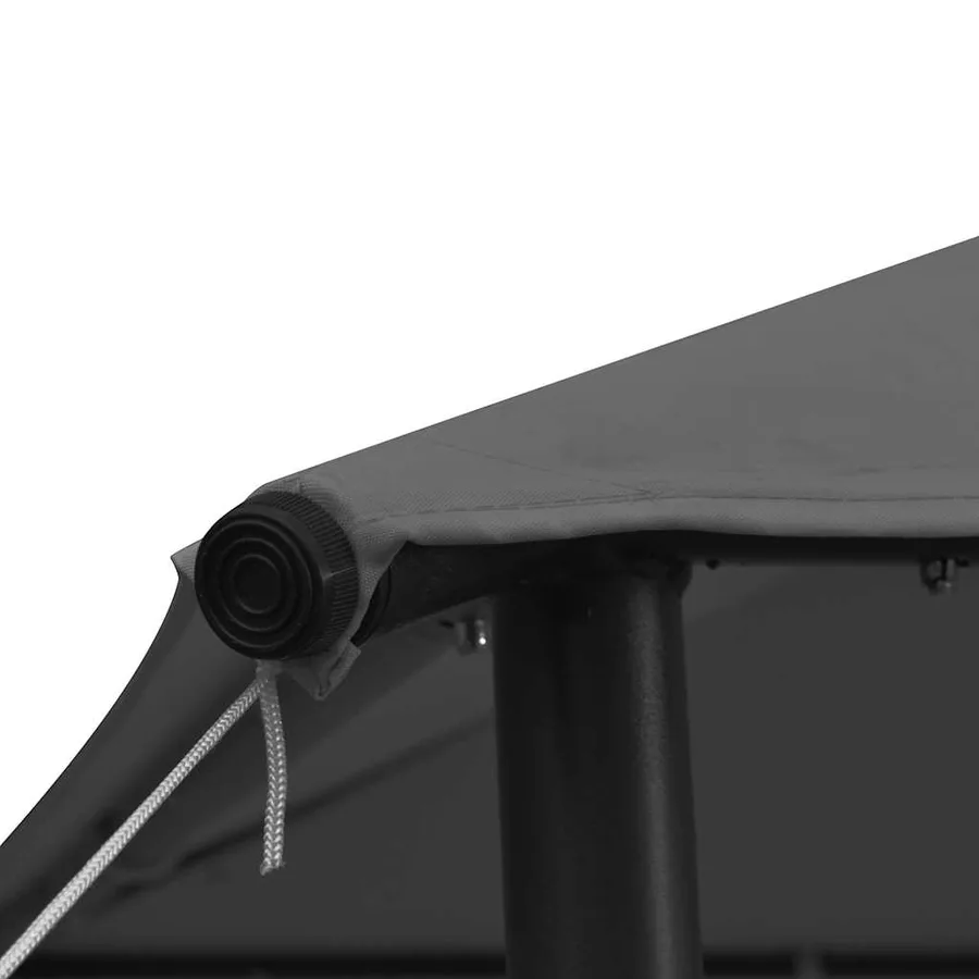 Tonnelle 3x3 m Anthracite Tissu et acier 180 g/m² - 5