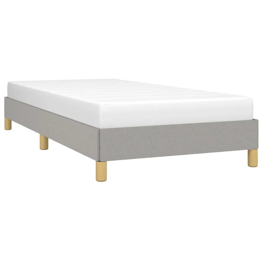 Cadre de lit sans matelas gris clair 100x200 cm tissu - 3