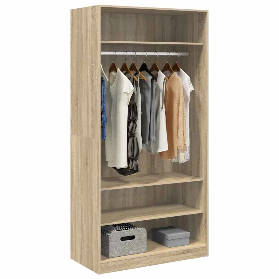 Garde-robe Chêne sonoma 100x50x200 cm Bois d'ingénierie - 3