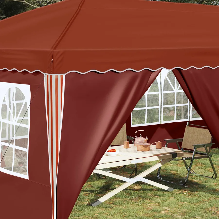 Tente de fête pop-up 575 x 288 x 245 cm Terre cuite - 3