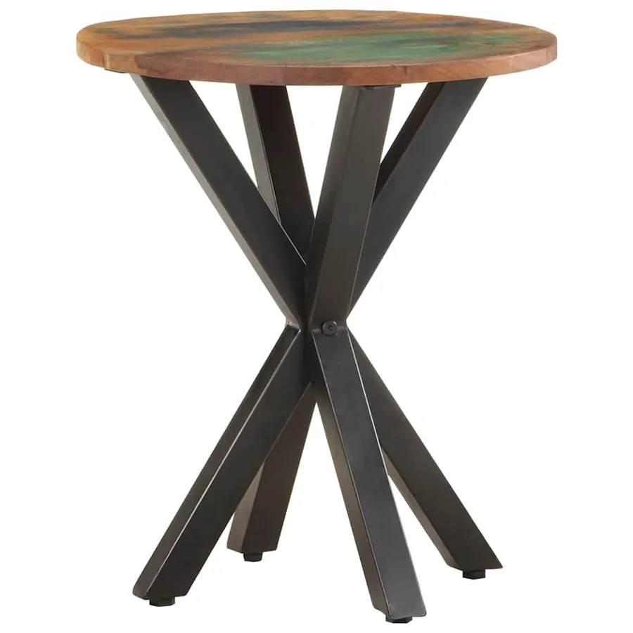 Table d'appoint 48x48x56 cm Bois de récupération massif - 8