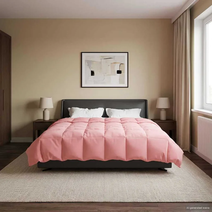 Duvet d'hiver Matelassé Rose 220 x 260 cm Microfibre