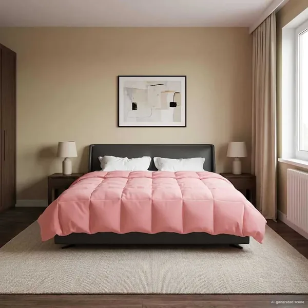Duvet d'hiver Matelassé Rose 220 x 260 cm Microfibre