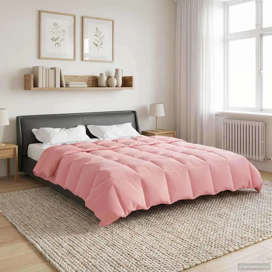 Duvet d'hiver Matelassé Rose 220 x 260 cm Microfibre - 4