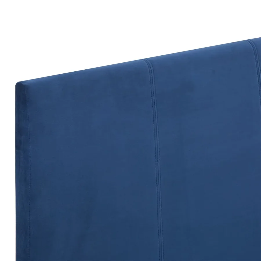Cadre de lit sans matelas bleu tissu 180x200 cm - 5