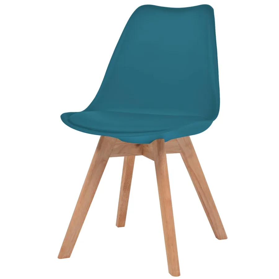 Chaises à manger lot de 6 Turquoise Plastique - 2