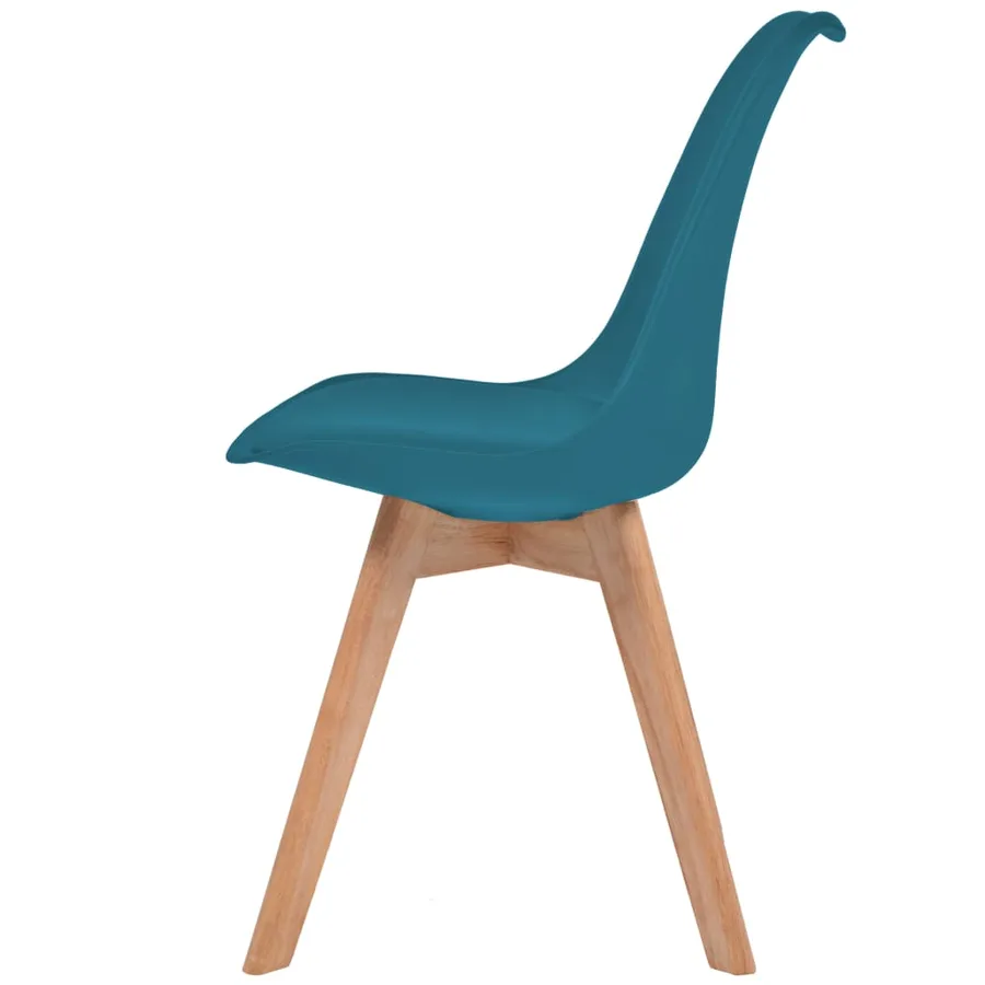 Chaises à manger lot de 6 Turquoise Plastique - 4