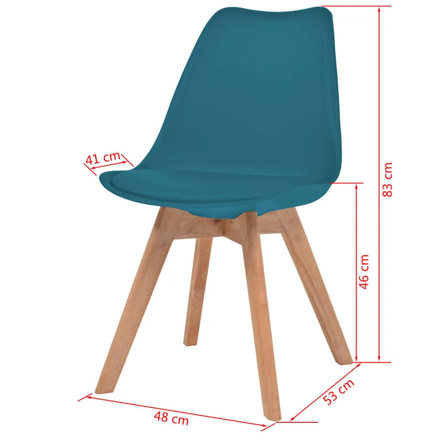 Chaises à manger lot de 6 Turquoise Plastique - 6