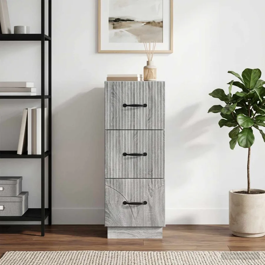 Armoire à tiroirs Sonoma gris 33 x 34,5 x 87 cm - 4