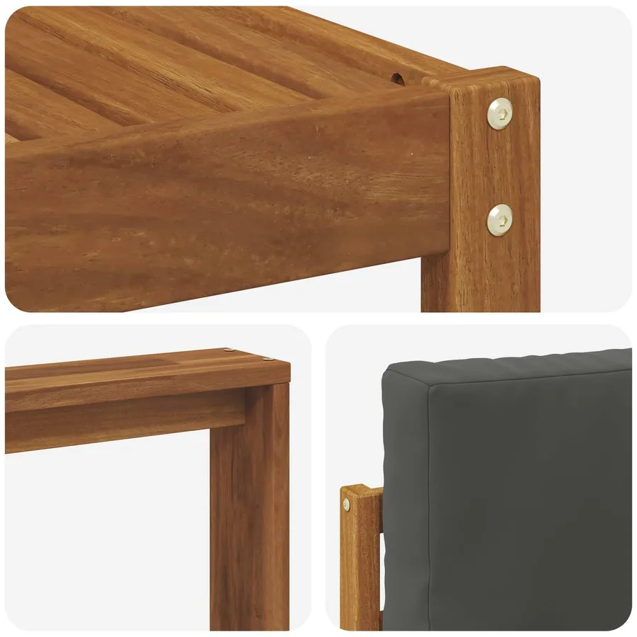 Ensemble de canapés d'extérieur 5 pcs Naturel et Anthracite - 7