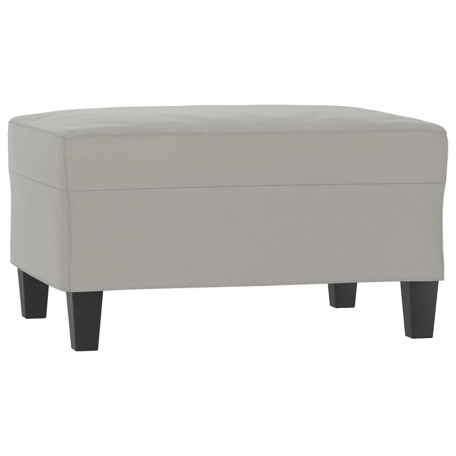 Repose-pied Gris clair 70x55x41 cm Tissu microfibre - 2