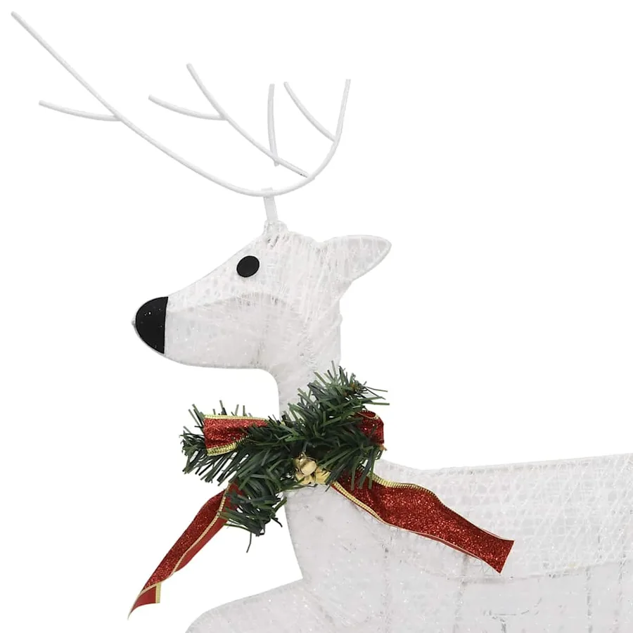 Décoration de Noël Renne et traîneau 60 LED extérieur Blanc - 7